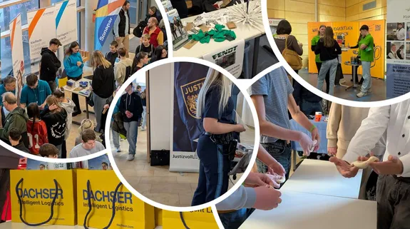 Bild-Collage zur Berufsinformationsmesse an der Realschule Meitingen am 18.12.2024